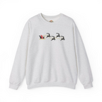 Christmas Santa Flying Reindeer Hoodie Embroidery Hoodie | Sweatshirt | T-shirt