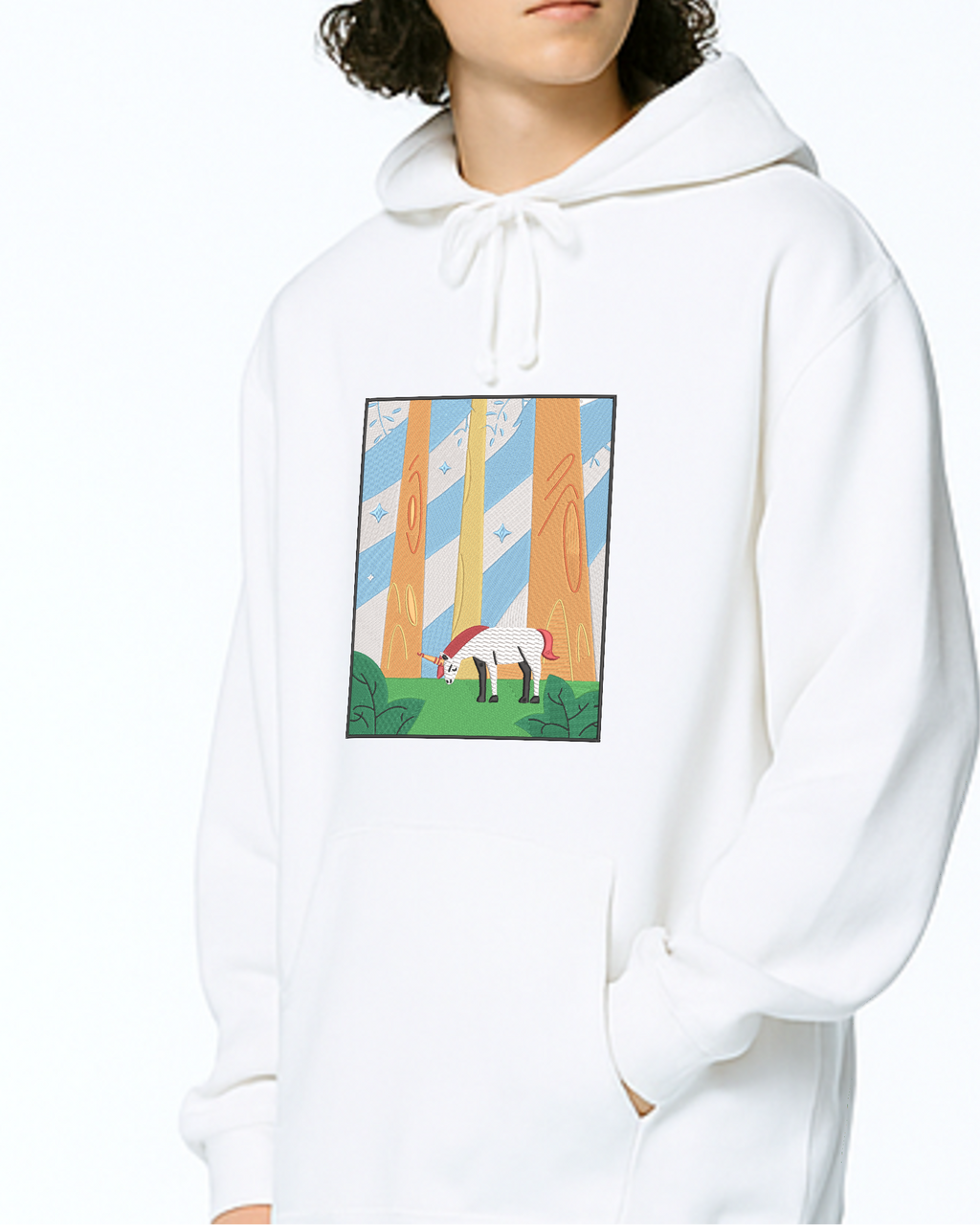 Sudadera con capucha y bordado de Majestic Forest