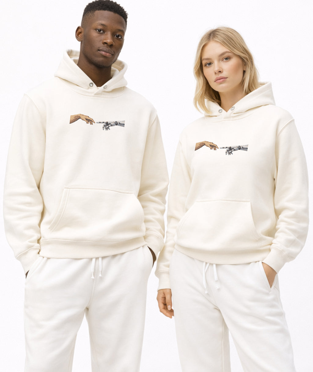 Creation of Adam Vs AI Embroidered Heavyweight Hoodie and Sweatshirt
