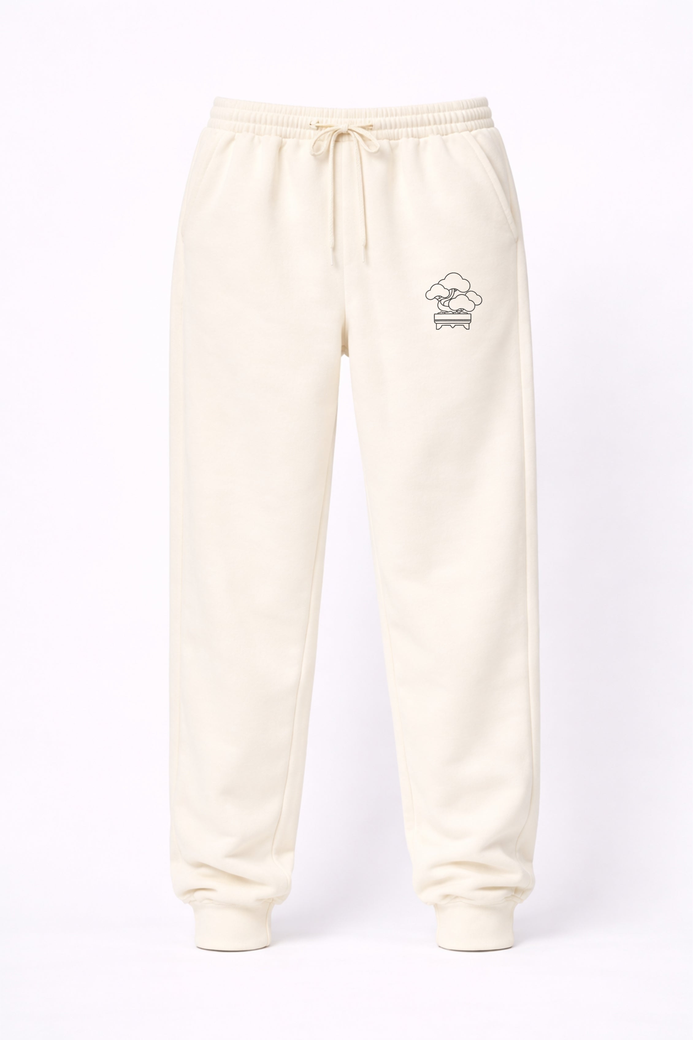 Japanese Bonsai | Embroidered 350GSM Cotton Sweatpants
