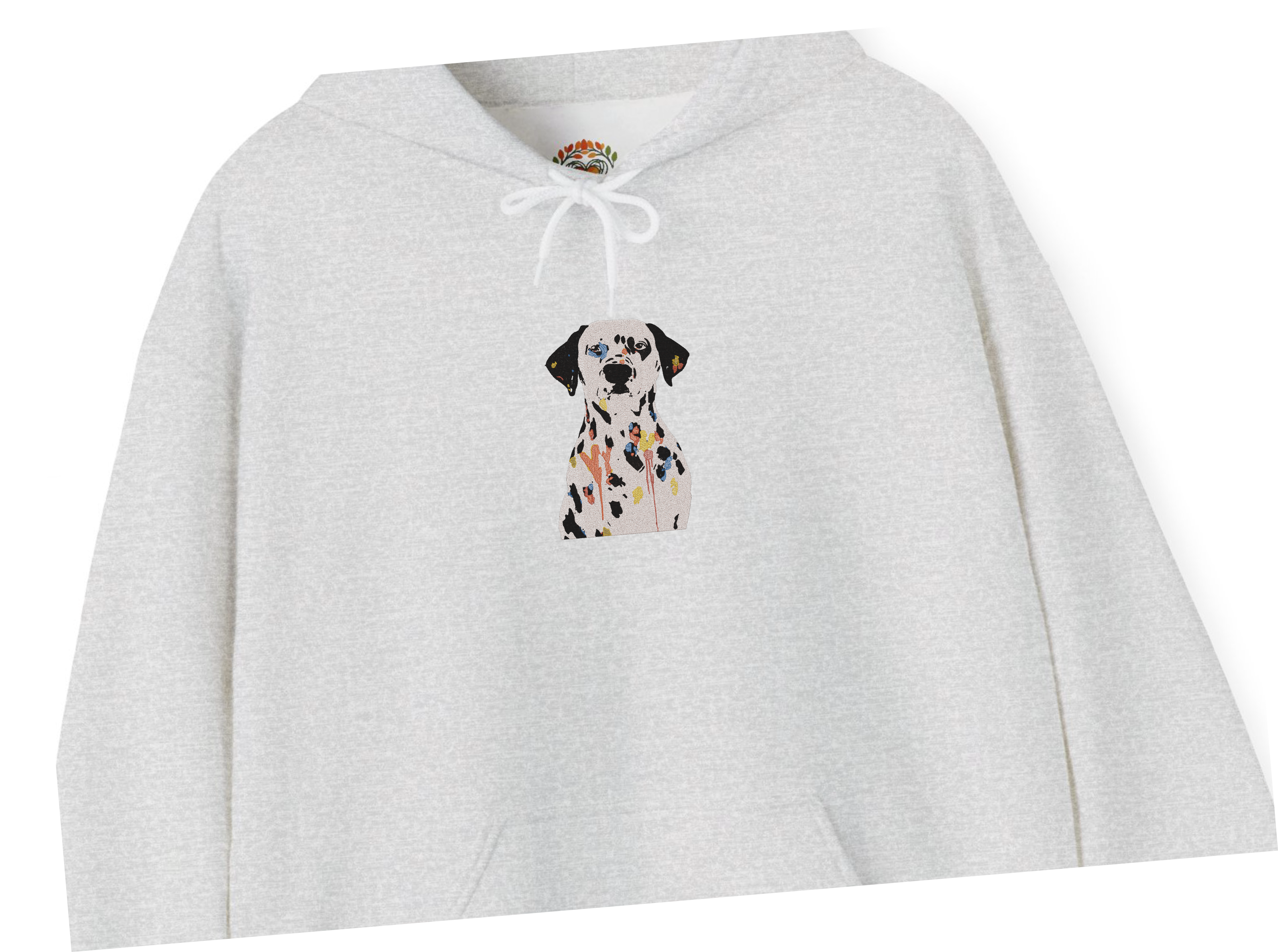 Colorful Dalmatian Acrylic Portrait Embroidered Hoodie | Sweatshirt | T-shirt
