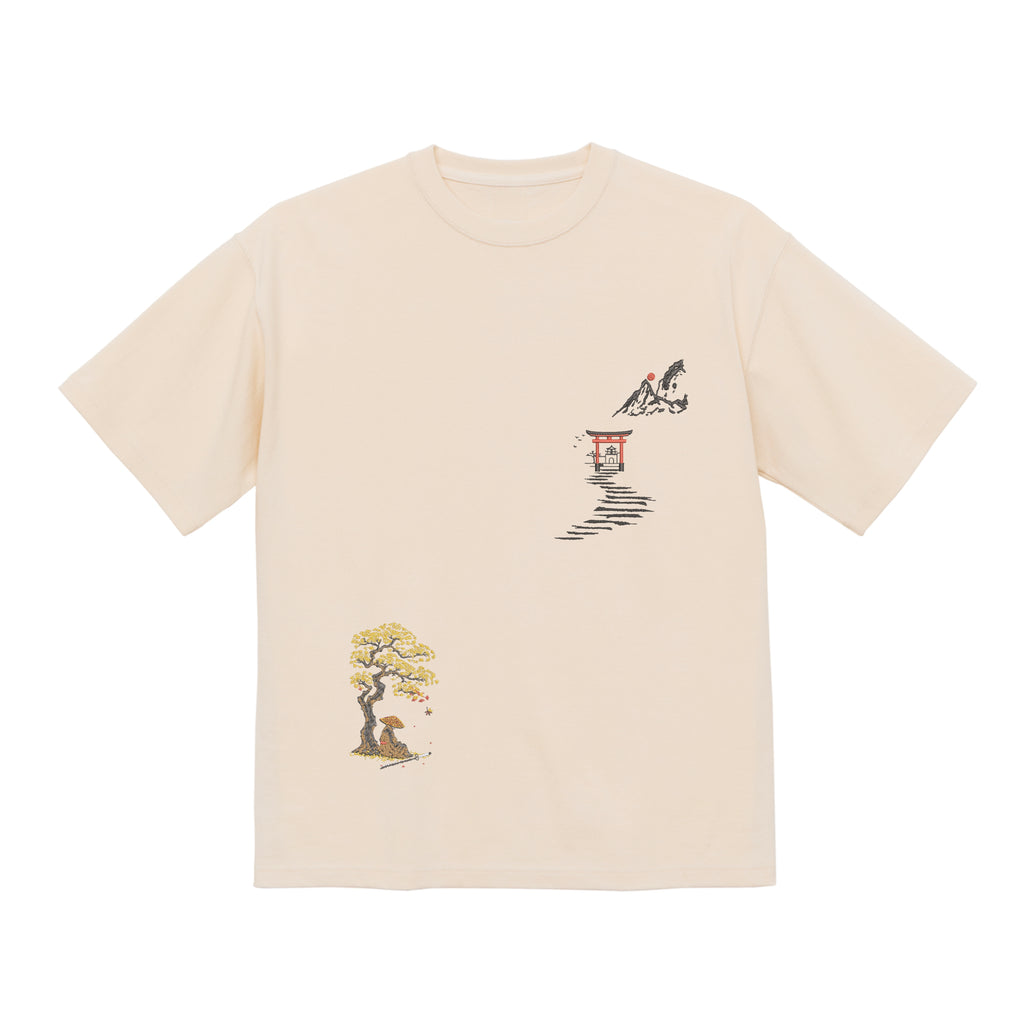Japanese Samurai Embroidered Heavyweight Premium Cotton T shirt