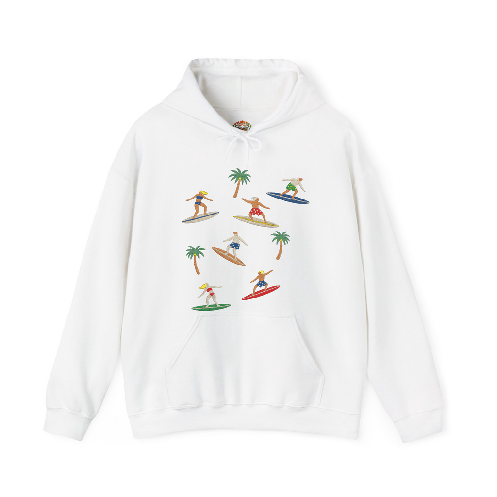 No Surf No Life Surfing Vibes Premium Heavyweight Embroidered Hoodie and Sweatshirt