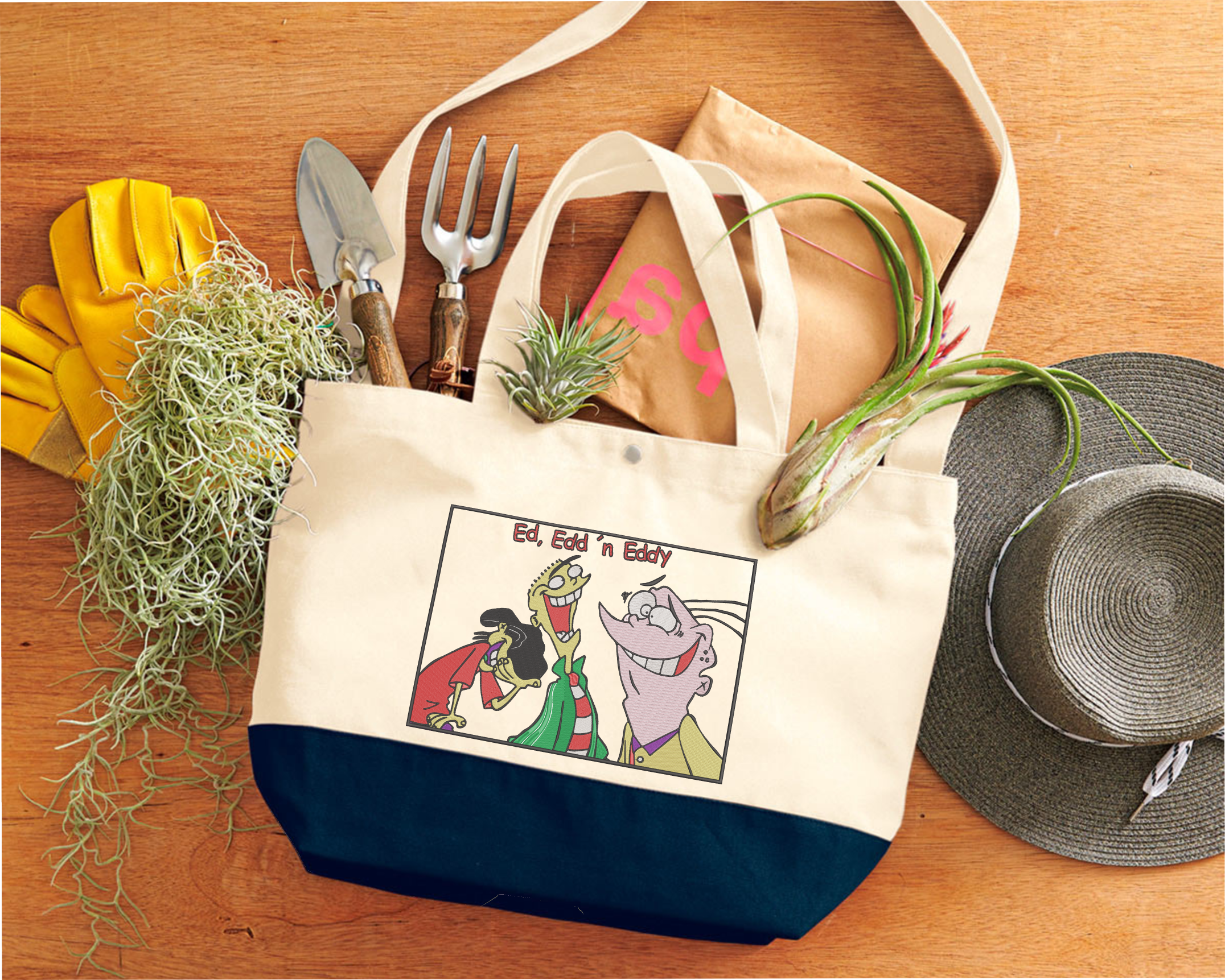 エド・エッド・アンド・エディ 刺繍トートバッグ