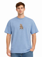 Embroidered The Thinker Le Penseur Auguste Rodin Premium Cotton Heavyweight T shirt