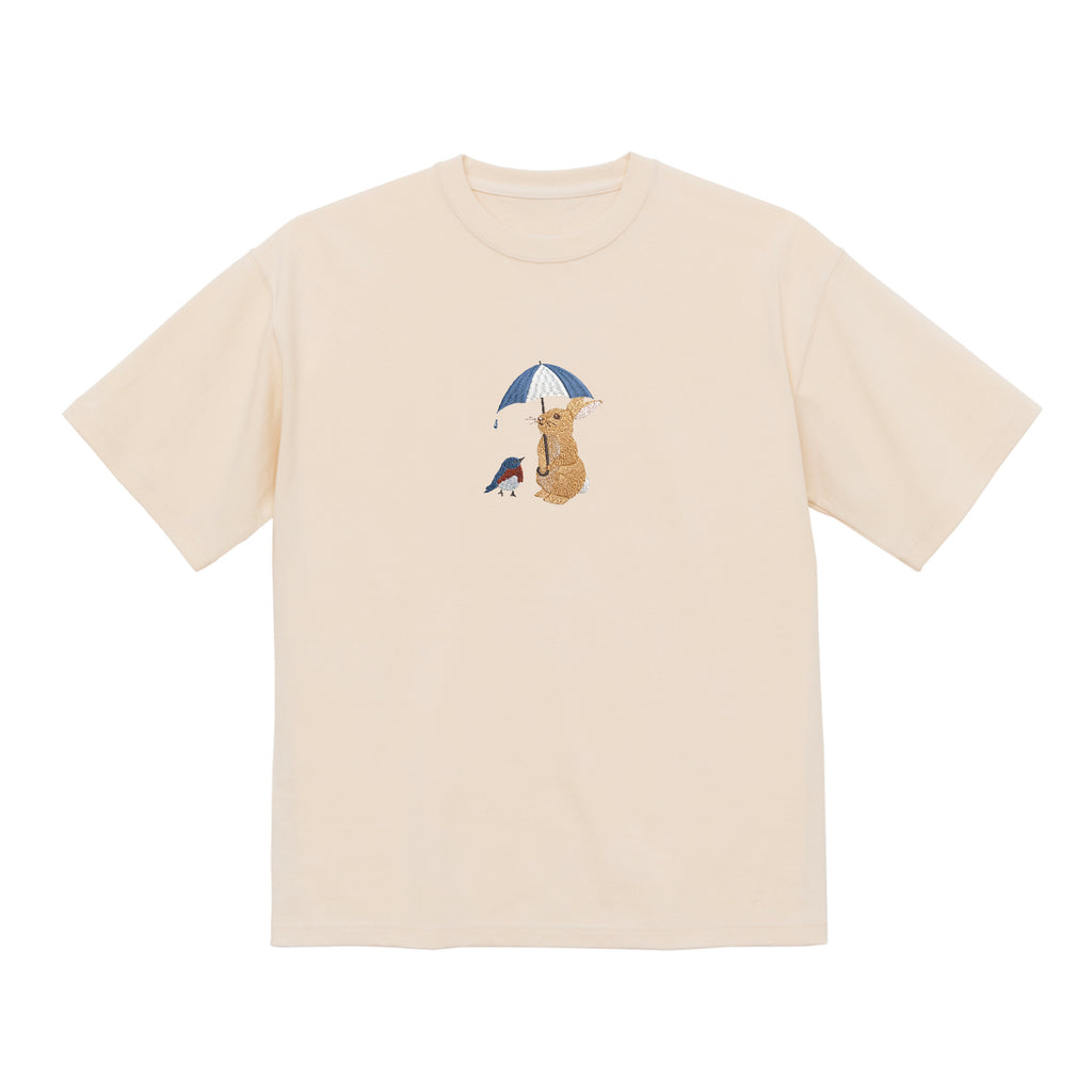 Bunny & Robin Embroidered 250 GSM Organic Cotton T shirt | Adults and Kids Matching Set