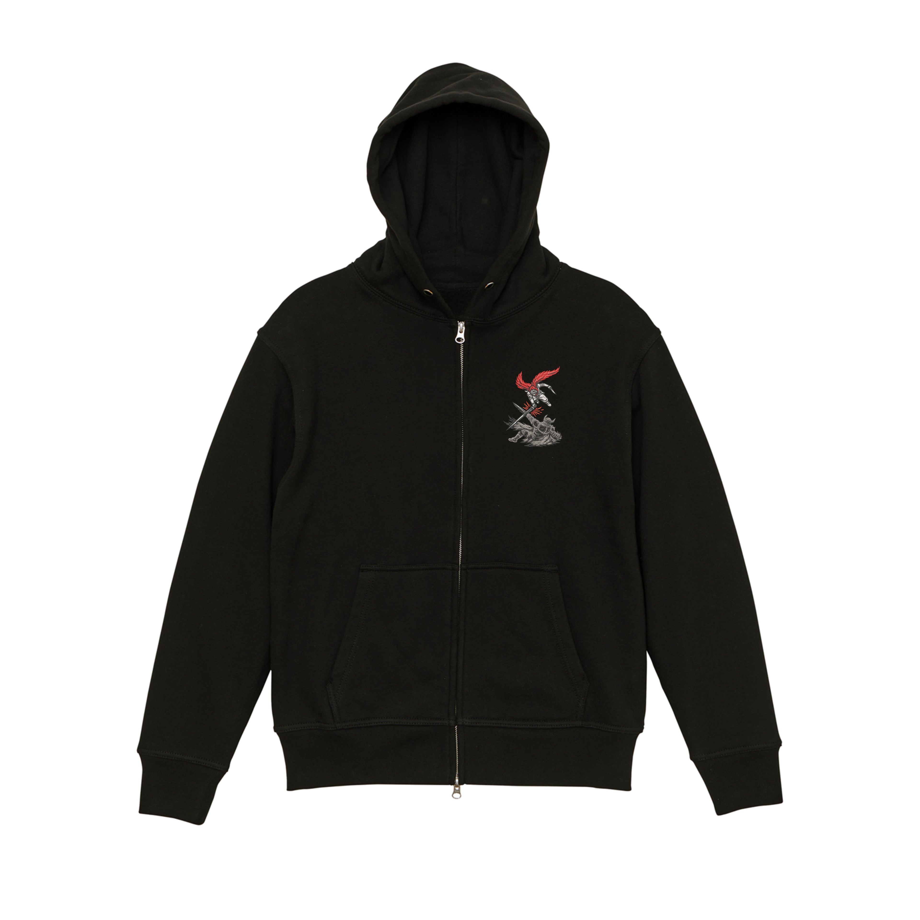 Sudadera con capucha y sudadera pesada bordada de Demon Slayer japonesa