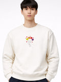 Colorful Tulip Flower Bouquet Embroidered Heavyweight Hoodie and Sweatshirt