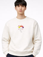 Colorful Tulip Flower Bouquet Embroidered Heavyweight Hoodie and Sweatshirt