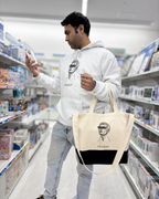 The Over Thinker Rodin Embroidered Embroidered Tote Bag