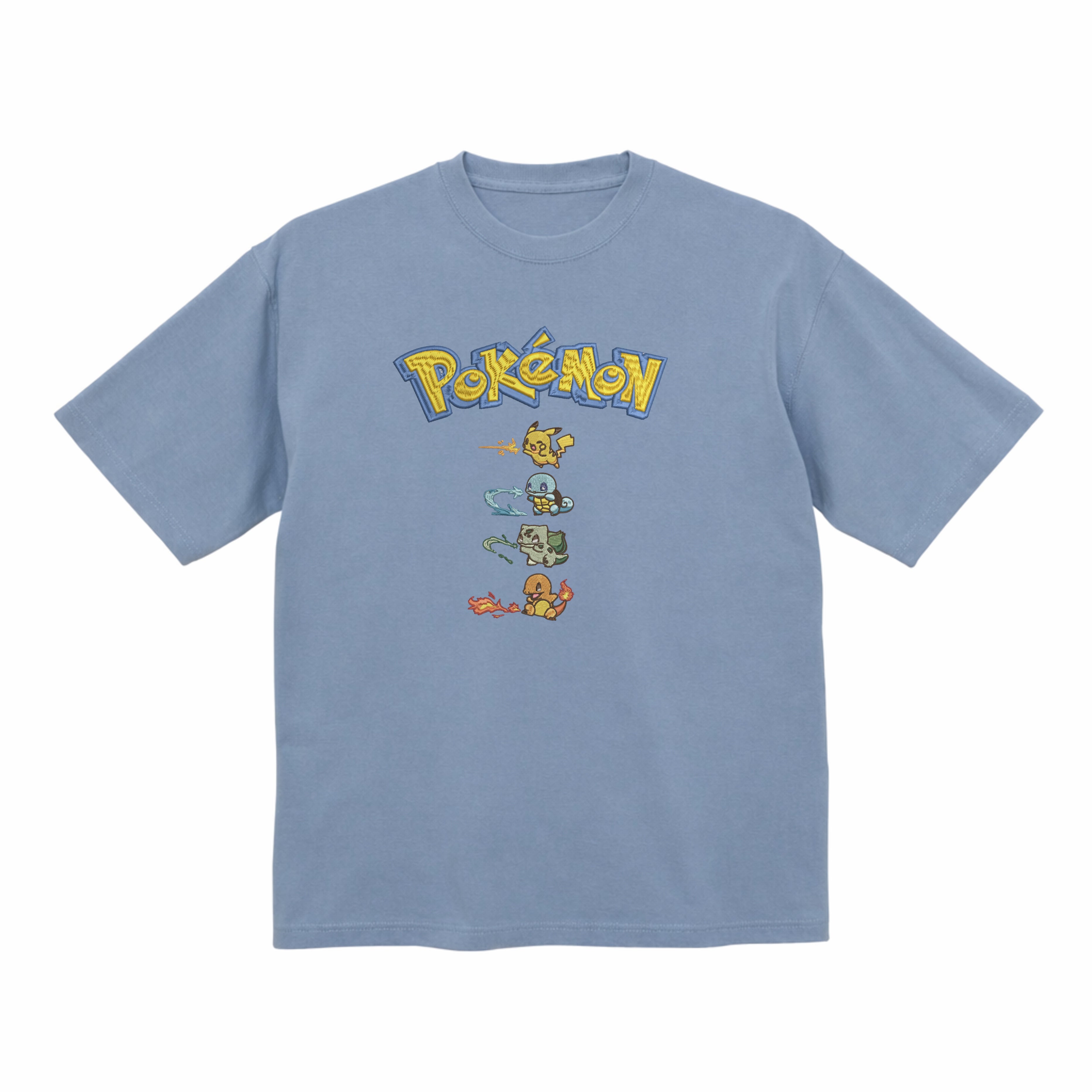 Pokemon Avatar Benders Style Embroidered Premium T shirt