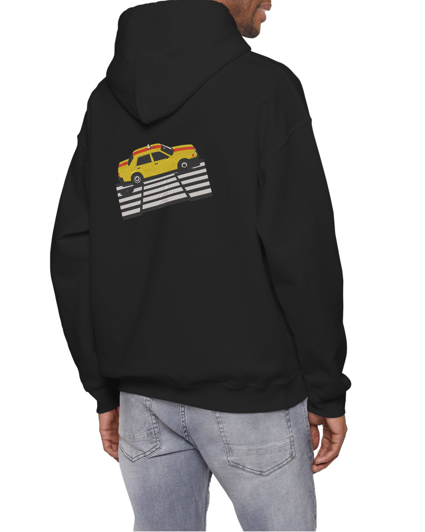 Tokyo Yellow Taxi Shibuya Crossing Embroidery Hoodie | Sweatshirt