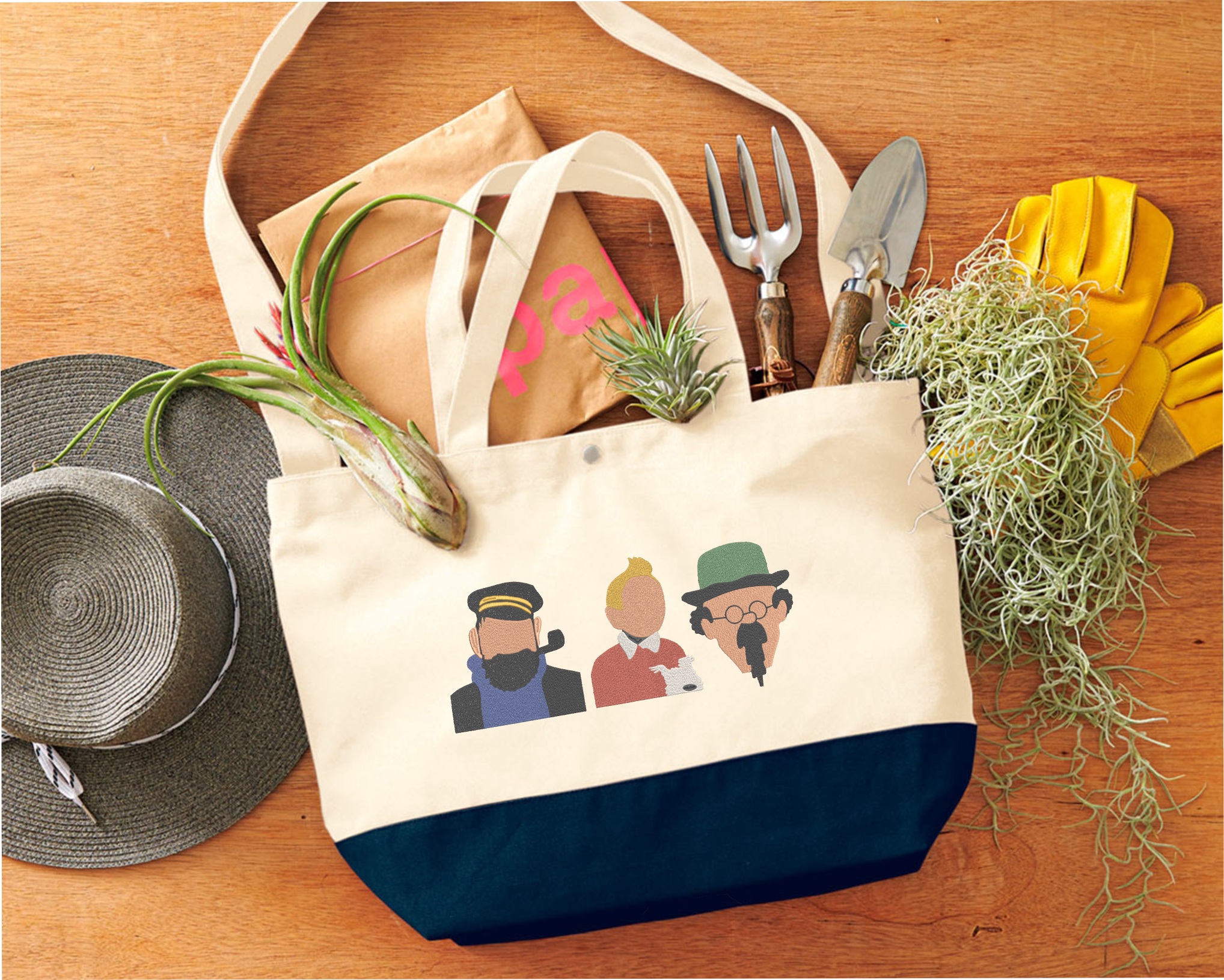 刺繍トートバッグ