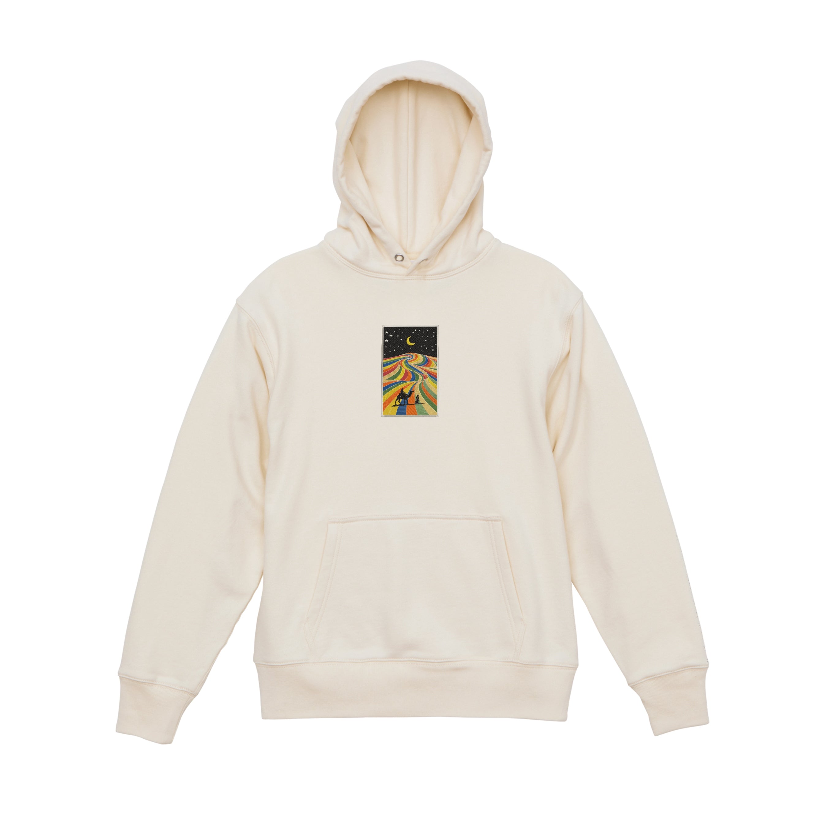 Embroidered Rainbow Valley Heavyweight Hoodie and Sweatshirt