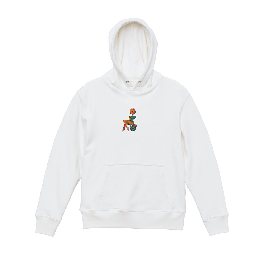 Abstract Tulip Lady Mural Embroidered Heavyweight Hoodie and Sweatshirt