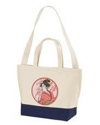 Japanese Courtesan Geisha Ukiyo-e Embroidered Tote Bag