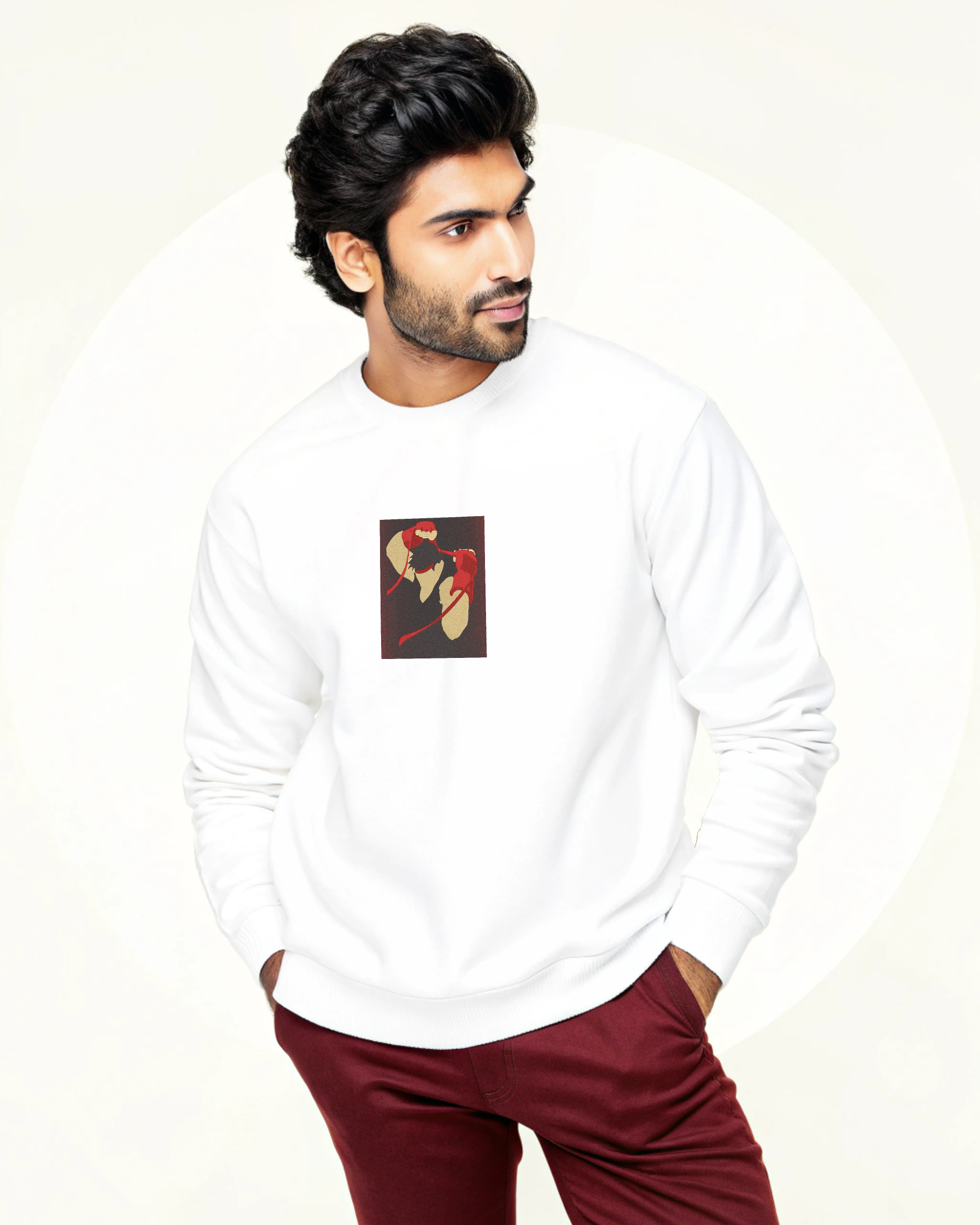 Street Fighter Ryu Embroidery Hoodie | Sweatshirt