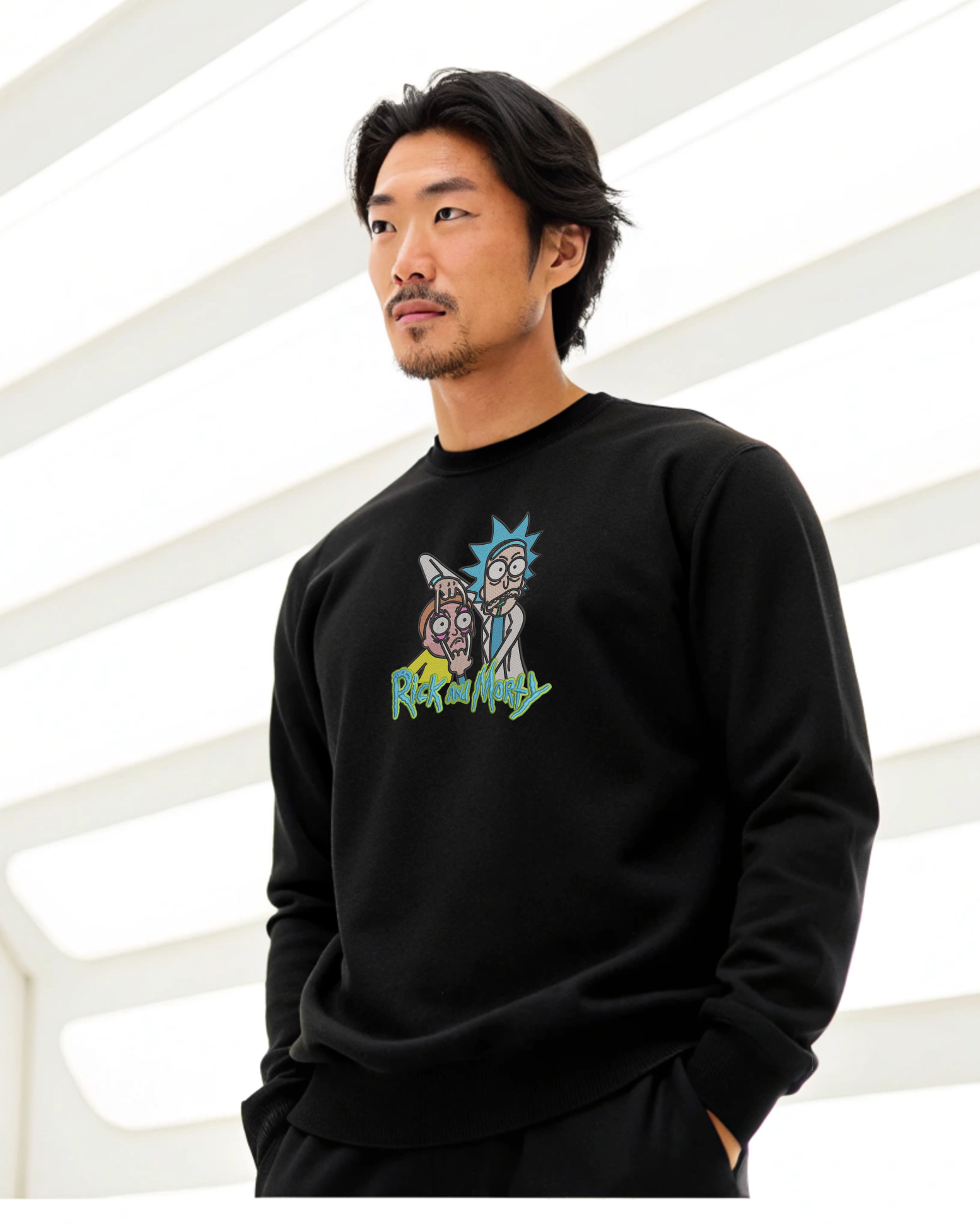 Rick and Morty Embroidery Hoodie | Sweatshirt | T-shirt