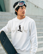 Snowboarding Heart Beat Pulse of the Slope Embroidery Hoodie | Sweatshirt | T-shirt