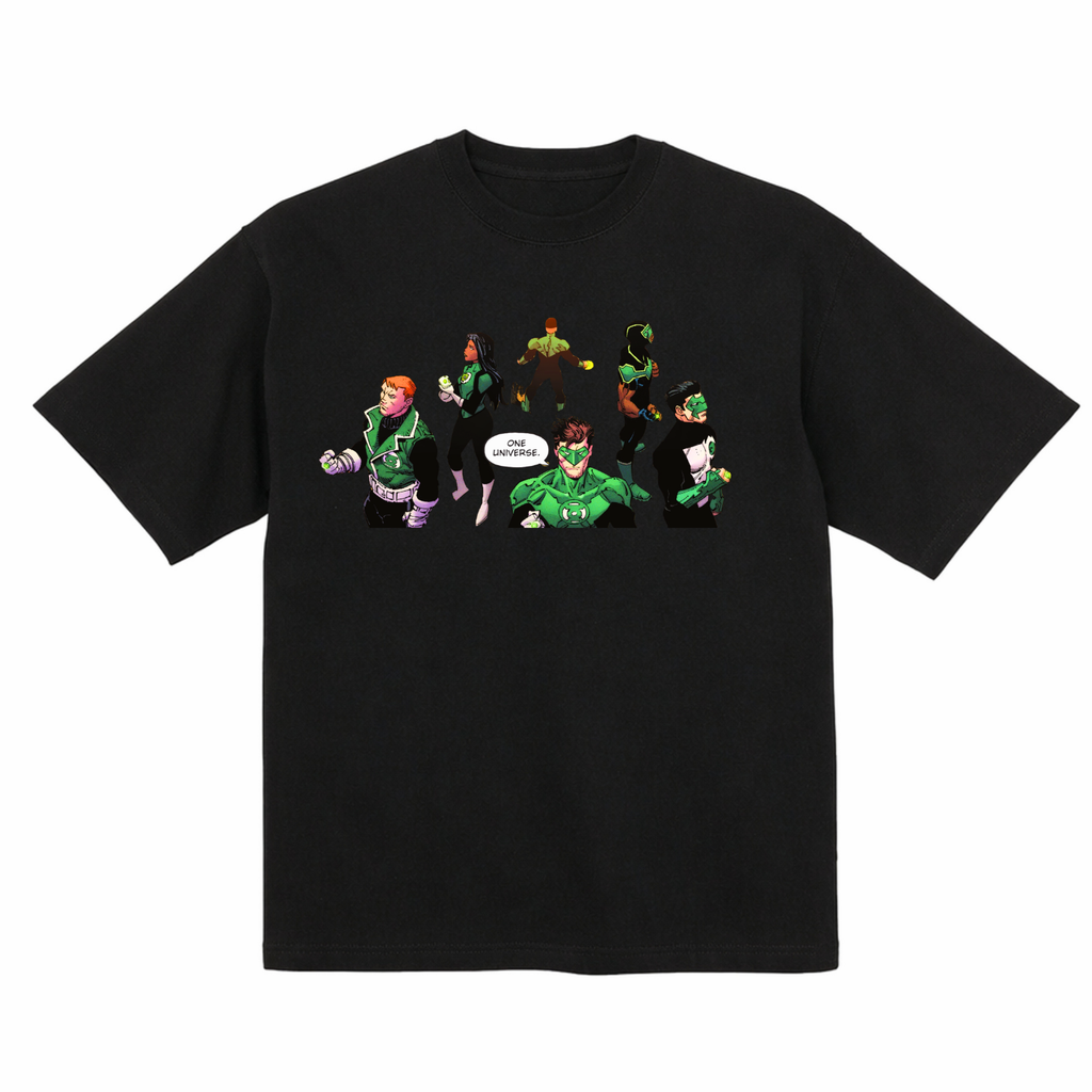 THE LAST GREEN LANTERNS STANDING DC Dark Nights: Death Metal Organic Cotton Graphic T shirt 200 GSM