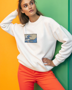The Great Wave Off kanagawa Embroidery Hoodie | Sweatshirt