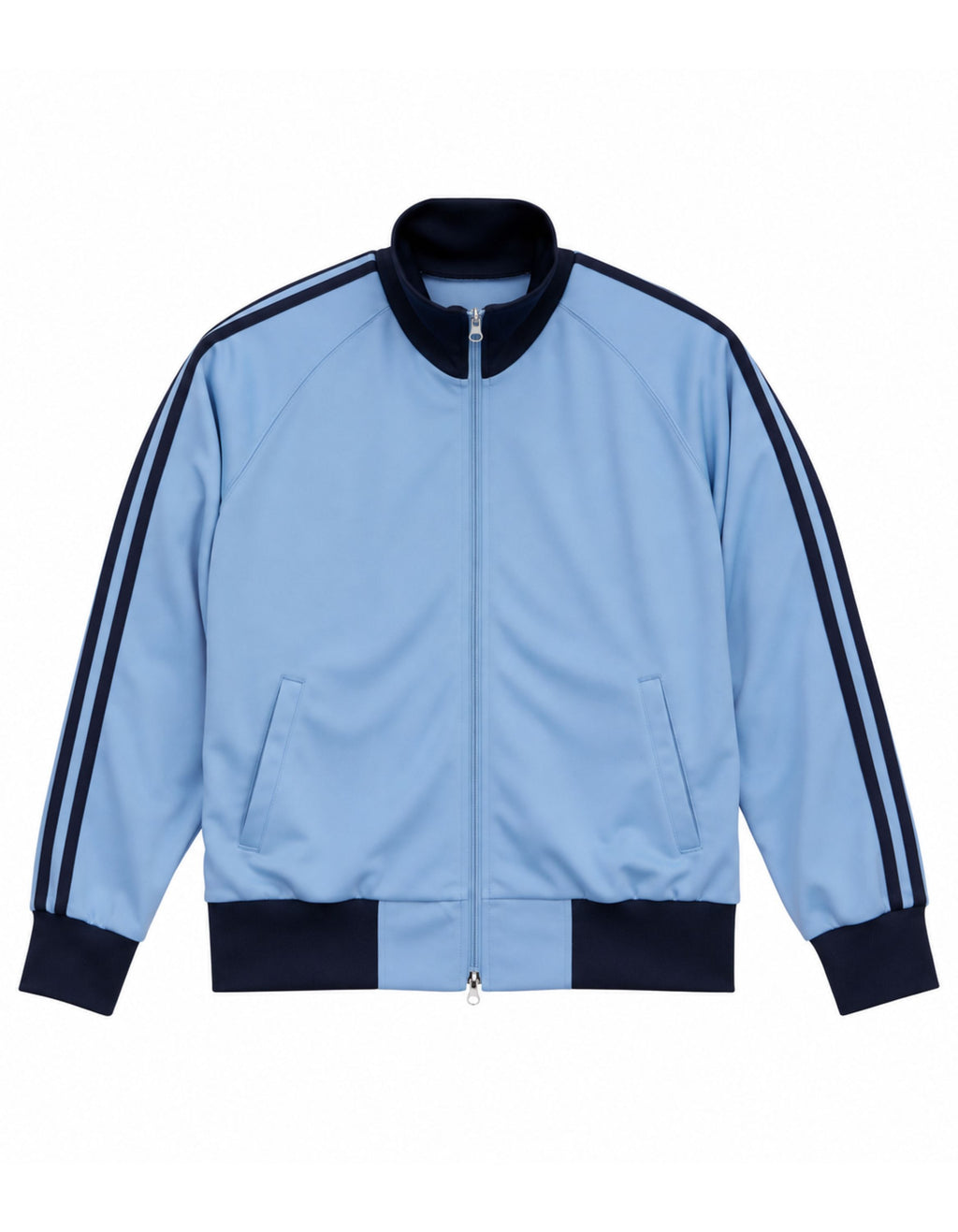 Two Piece Dual Zip Track Jacket & Pants Set – Pair of Jacket & Pant Tracksuit with Side Stripes