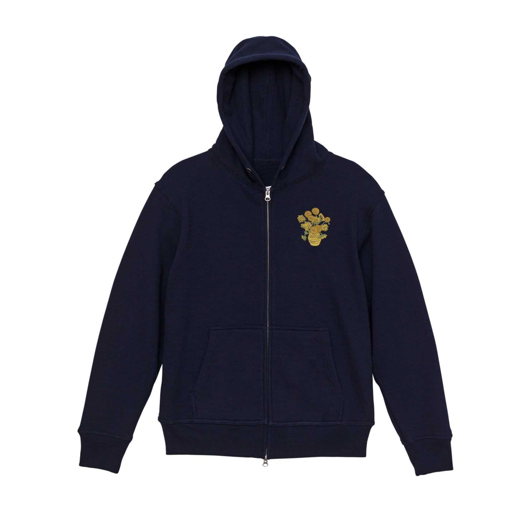 Vase with Fifteen Sunflowers Vincent Van Gogh Embroidered Heavyweight Hoodie Sweatshirt