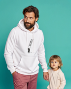 毎日のお父さん、子供の棒人間、はしご登りの刺繍パーカー | スウェットシャツ | Tシャツ