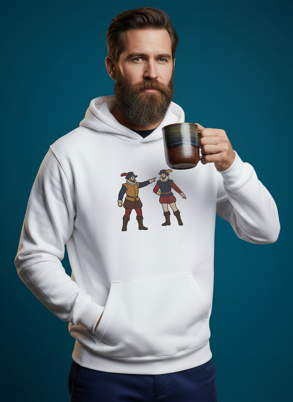 Sudadera con capucha y bordado de noble inglés | Sudadera