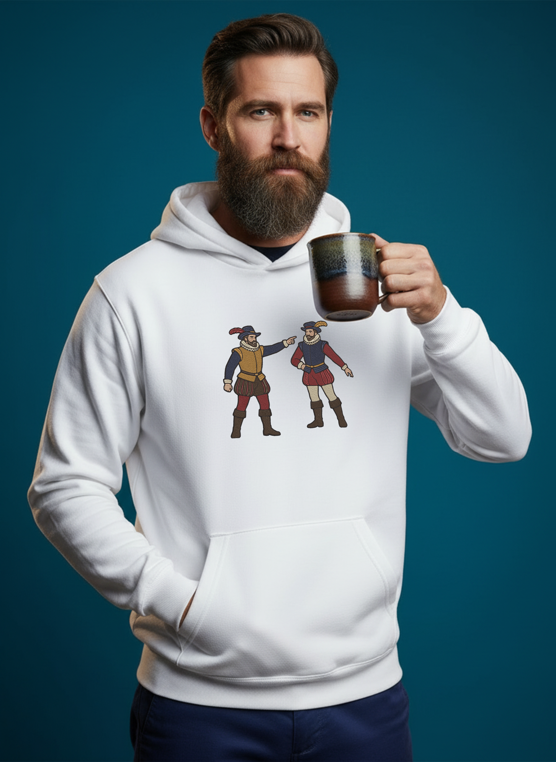 Sudadera con capucha y bordado de noble inglés | Sudadera