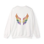 Angel Rainbow Angel Wings Boho Colorful Embroidery Hoodie | Sweatshirt