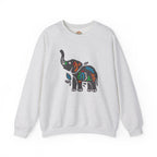 Boho Colorful Floral Tribal Elephant Embroidery Hoodie | Sweatshirt