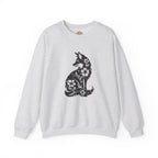 Sudadera con capucha y bordado de flores con silueta botánica de zorro floral