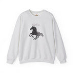 Spirit Stallion Running Silhouette Embroidery Hoodie | Sweatshirt | T-shirt