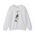 Man Hanging Mountain Cartoon Climber Embroidery Hoodie | Sweatshirt | T-shirt