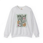 Desert Cactus Floral Illustration Embroidery Hoodie | Sweatshirt