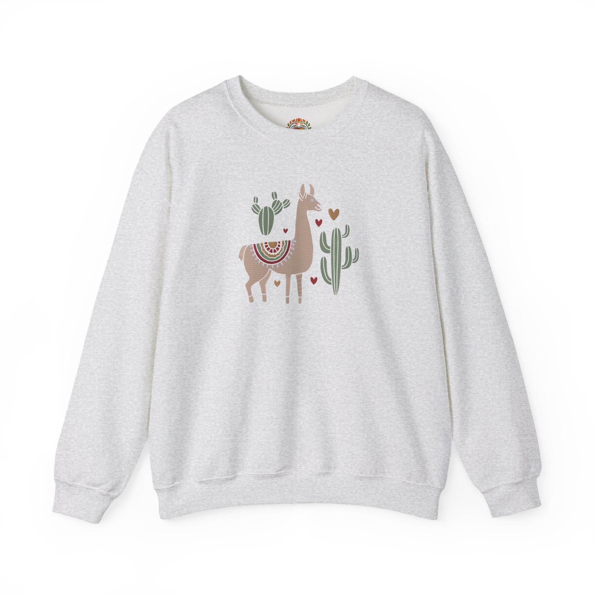 Boho Llama with Cactus Southwestern Animal Illustration Embroidery Hoodie | Sweatshirt | T-shirt