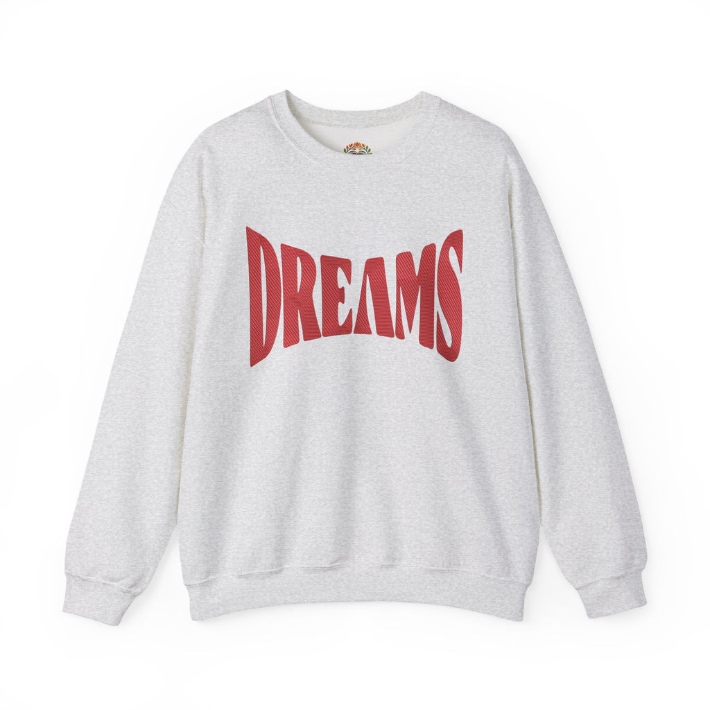 DREAMS Retro Red Typography Embroidery Hoodie | Sweatshirt
