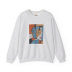 Abstract Cubist Face Embroidery Hoodie | Sweatshirt