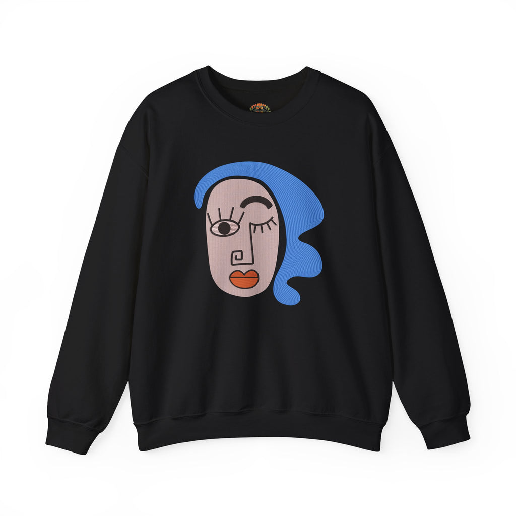 Artistic Indian Abstract Face Illustration  Embroidery Hoodie | Sweatshirt | T-shirt