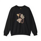Sudadera con capucha y bordado botánico abstracto en tonos terrosos | Sudadera | Camiseta