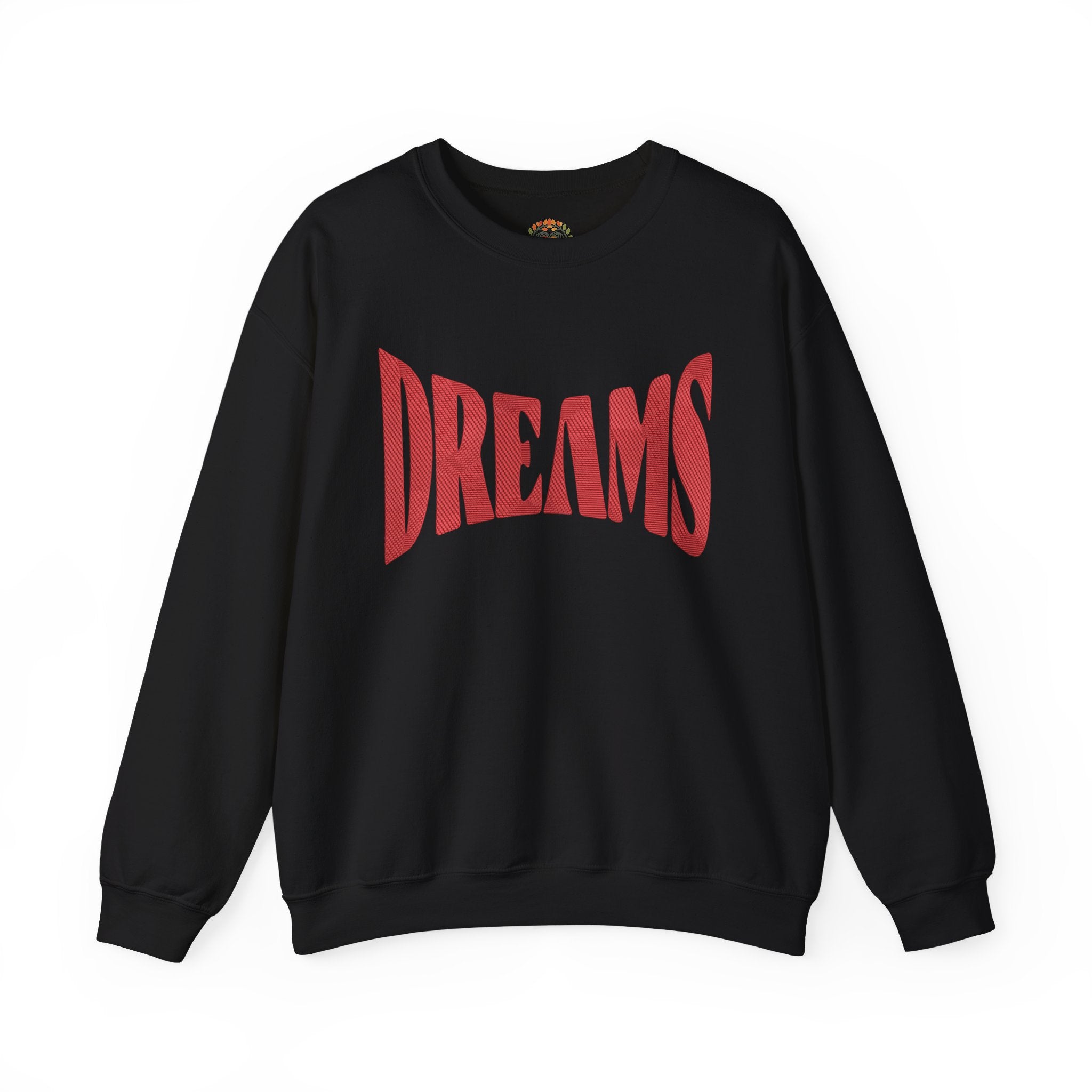 DREAMS Retro Red Typography Embroidery Hoodie | Sweatshirt