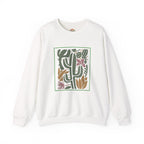 Desert Cactus Floral Illustration Embroidery Hoodie | Sweatshirt