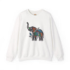 Boho Colorful Floral Tribal Elephant Embroidery Hoodie | Sweatshirt