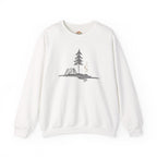 Sudadera con capucha y bordado de carpa, pino, fogata y lago | Sudadera | Camiseta