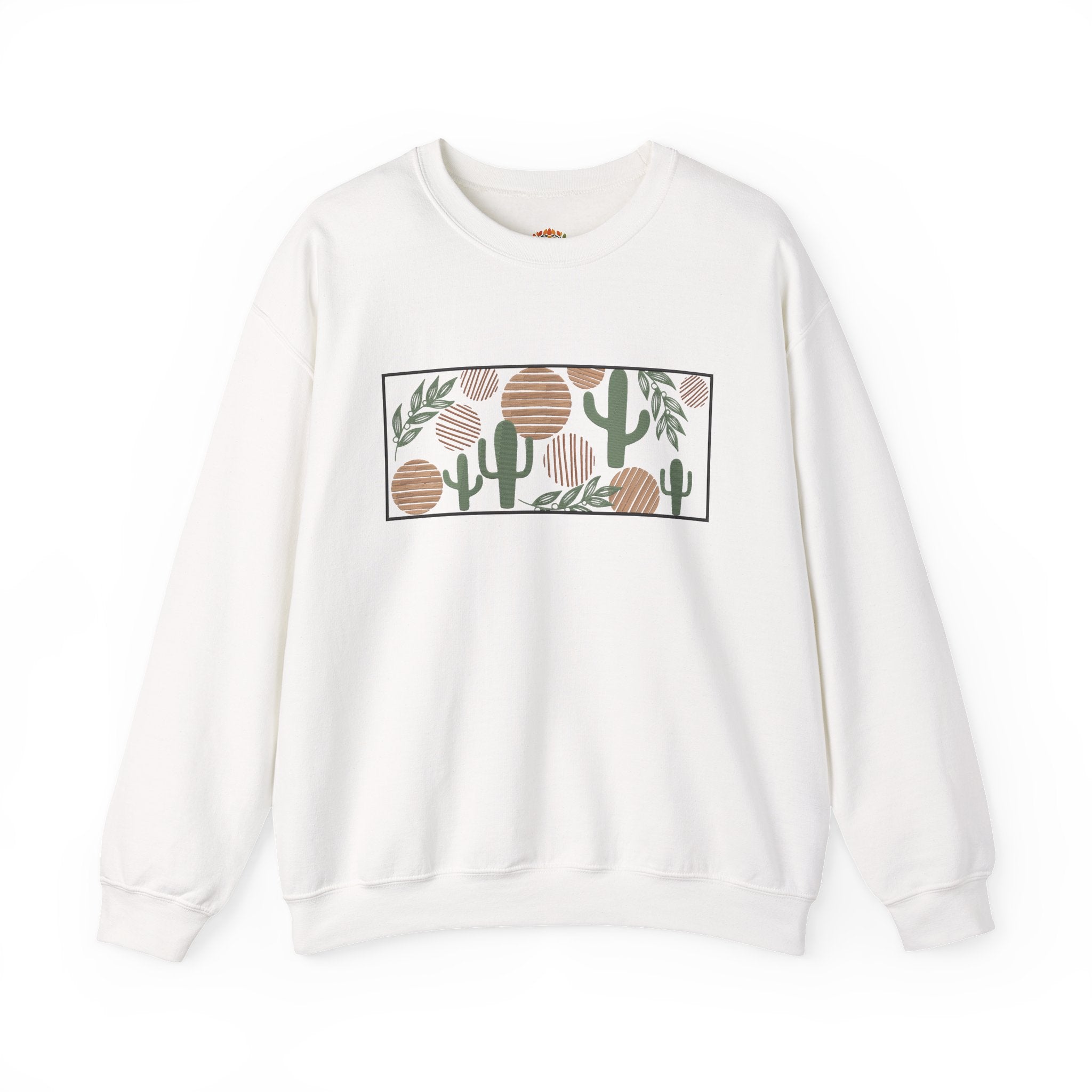 Boho Desert Cactus Southwestern Botanical Illustration Embroidery Hoodie | Sweatshirt
