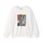 Abstract Cubist Face Embroidery Hoodie | Sweatshirt