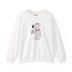 FamilyGuy Brian Holding Martini Funny Pet Cocktail Hilarious Embroidery Hoodie | Sweatshirt | T-shirt