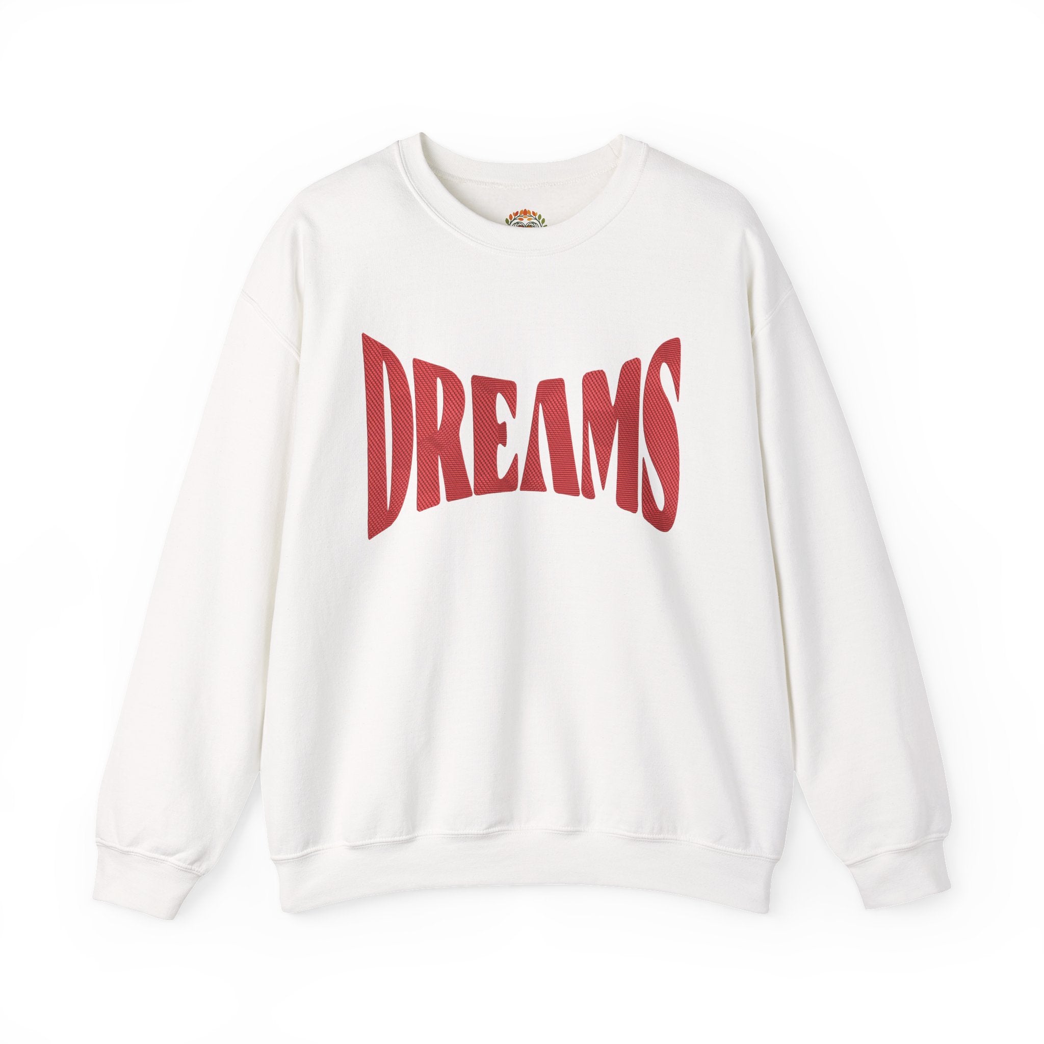DREAMS Retro Red Typography Embroidery Hoodie | Sweatshirt