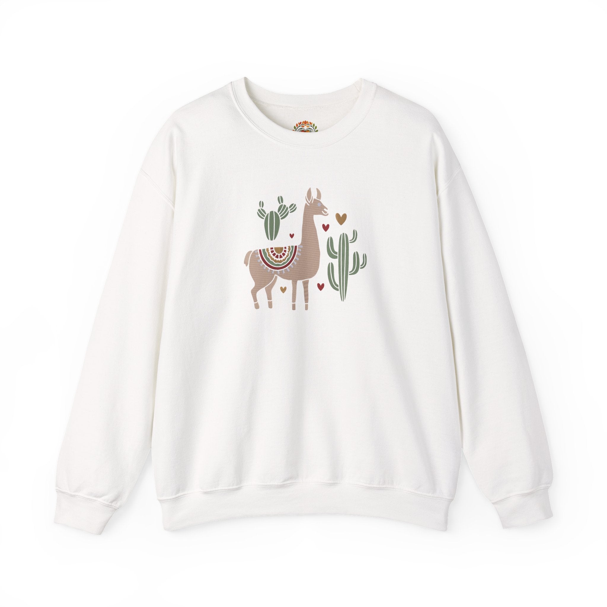 Boho Llama with Cactus Southwestern Animal Illustration Embroidery Hoodie | Sweatshirt | T-shirt